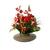 Arranjo Orquídea Artificial Cymbimdium Flor Realista Decorativa Vermelho