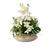 Arranjo Orquídea Artificial Cymbimdium Flor Realista Decorativa Branco