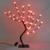 Arvore Abajur Cerejeira 36 Leds Decorar Luminaria 54cm Natal Vermelho