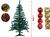 Árvore De Natal C/ Iluminação e Bolas 6cm Pinheiro Luxo Cheia Nevada Decorada 220 Galhos PVC 1,50M Nevada/Branca/Bola DR