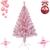 Arvore De Natal Rosa Tradicional Pinheiro 120cm Artificial 220 Galhos Luxo Cheia Rosa