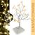 Árvore Natalina Cerejeira 24l BQ ou BF Top Luxo 32cm Presente Festa Merry Christmas Apartamento temporada Presépio cordão lembrancinhas de natal Branco Quente 24L