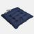 Assento Almofada Decorativa Futon Para Cadeira Banco Banqueta Pallet Poltrona Sofa Pic Nic Futton 40x40cm Confortável Macia Com Fitinha De Amarrar Azul-Marinho-UN