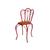 Assento Infantil Cadeira Em Madeira E Ferro Peças Coloridas Diferentes Cores Vermelho