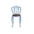 Assento Infantil Cadeira Em Madeira E Ferro Peças Coloridas Diferentes Cores Azul