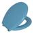 Assento Sanitário Tampa De Vaso Oval Plástico Astra Soft  Azul-Claro
