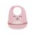 Babador de Silicone Impermeável Pega Migalhas Bebê Infantil Gumy Livre BPA Rosa