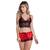 Baby Doll Cetim Renda Vekyo Modas Conjunto Alça Sem Bojo Short Top Cropped Roupa de Dormir Vermelho