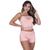 Baby Doll Cropped Short Doll Noite sem Bojo Estilo Sedutor - VF81 Rose