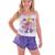 Baby Doll Infantil Camiseta e Short  009 Roxo