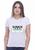 Baby Look Algodão Estampa Fita Retro T-shirt Branco