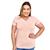 Baby Look Blusinha Feminina Básica Lisa Decote V Estampas Laranja