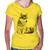 Baby Look Cachorro Husky Siberiano - Foca na Moda Amarelo