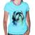 Baby Look Cachorro Shih Tzu Watercolor - Foca na Moda Azul claro