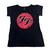 Baby Look Foo Fighters Camiseta Blusa Feminina Blusinha Banda de Rock Sfm506 Preto