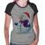 Baby Look Raglan Boneco de neve - Foca na Moda Cinza, Preto