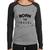 Baby Look Raglan Born to travel Manga Longa - Foca na Moda Cinza, Preto