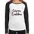 Baby Look Raglan Ciências Contábeis por amor Manga Longa - Foca na Moda Branco, Preto