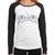 Baby Look Raglan Controle Seios Manga Longa - Foca na Moda Branco, Preto