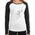 Baby Look Raglan Gato no terno Manga Longa - Foca na Moda Branco, Preto