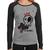 Baby Look Raglan I am the storm Manga Longa - Foca na Moda Cinza, Preto