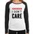 Baby Look Raglan I don't care Manga Longa - Foca na Moda Branco, Preto