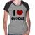 Baby Look Raglan I love cuscuz - Foca na Moda Cinza, Preto