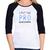 Baby Look Raglan I put the pro in procrastinate Manga 3/4 - Foca na Moda Branco, Preto