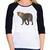 Baby Look Raglan Leopardo Manga 3/4 - Foca na Moda Branco, Preto