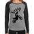 Baby Look Raglan Motocross Braap Manga Longa - Foca na Moda Cinza, Preto