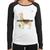 Baby Look Raglan No Drama Yes Llama Manga Longa - Foca na Moda Branco, Preto