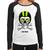 Baby Look Raglan Old Skull Motorcycle Manga Longa - Foca na Moda Branco, Preto