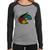 Baby Look Raglan Paint Colors Artboard Manga Longa - Foca na Moda Cinza, Preto