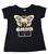 Baby Look Tshirt Borboleta Glorious Gola Variadas Cores BM Preto