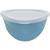 Bacia Vasilha Saladeira Pote c/ Tampa Transparente de Plástico Multiuso 5,6L Azul