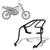 Bagageiro Garupeira Motocicleta Xtz 125 2003 à 2016 Pro Tork em Aço Maciço PRETO