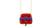 Balanço Plástico Resistente com Corda-Cinto e Trava de Segurança-10 Cores Disponíveis Vermelho, Trava azul