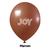 Balão 7 Joy Liso - Várias Cores - 50 Unidades Marrom