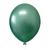 Balão Bexiga 5" Metalizado Alumínio Cromado Metálico Evento Verde