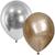 Balão Bexiga Cromado, 9 Polegadas Pacote De 25 Unds, Balão Metalizado Brilhante Ouro/Prata
