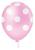 Balão Bexiga Festa Estampado Bolinha Póa PicPic 10 Polegadas C/ 25 Unidades ROSA BABY/BRANCO