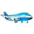 Balão Bexiga Forma De Avião Aeronave 80 cm Cores A Escolher Azul