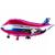Balão Bexiga Forma De Avião Aeronave 80 cm Cores A Escolher Rosa