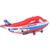 Balão Bexiga Forma De Avião Aeronave 80 cm Cores A Escolher Vermelho