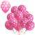 Balão Bexiga Látex Bolinhas 9 Polegadas 25 Unidades Balão Bolinhas Várias Cores Rosa/Bco