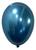 Balão Bexiga Metalizado 9 Polegadas Varias Cores 25 Unid Azul