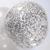 Balão Bubble com Enfeite de Estrelas Prata Metalizado
