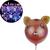 Balão Bubble LED Colorido Temático, Balão Transparente Bubble LED Com Haste, Balão De Led Transparente Cervo Marrom