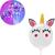 Balão Bubble LED Colorido Temático, Balão Transparente Bubble LED Com Haste, Balão De Led Transparente Unicornio Rosa