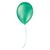 Balão de Festa Cintilante - Cores - 09" 23cm - 50 Unidades Verde
